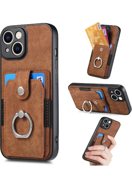 IPhone 14 Için Kılıf Crad Yuvası Halka Tutucu Manyetik Araç Montaj Standı (Yurt Dışından)