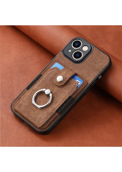 IPhone 14 Için Kılıf Artı Manyetik Araç Montaj Halkası Tutucu Standı Crad Yuvası (Yurt Dışından)