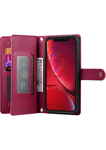 IPhone X/xs Cüzdan Çok Fonksiyonlu Iş Crossbody Kayış Için Flip Case (Yurt Dışından)