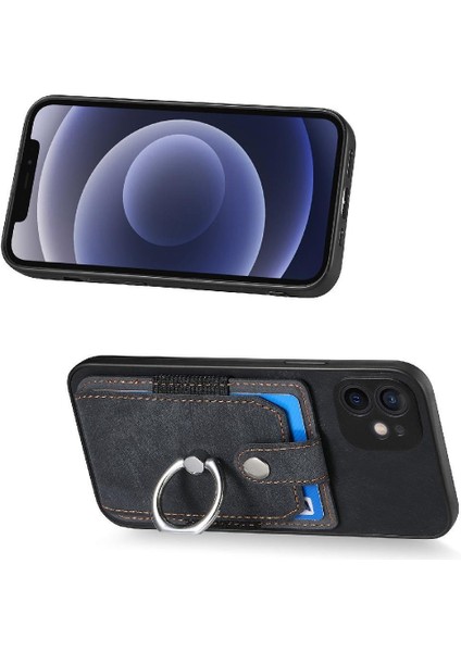 IPhone 12 Için Kılıf Halka Tutucu Crad Yuvası Standı Manyetik Araç Montaj (Yurt Dışından)