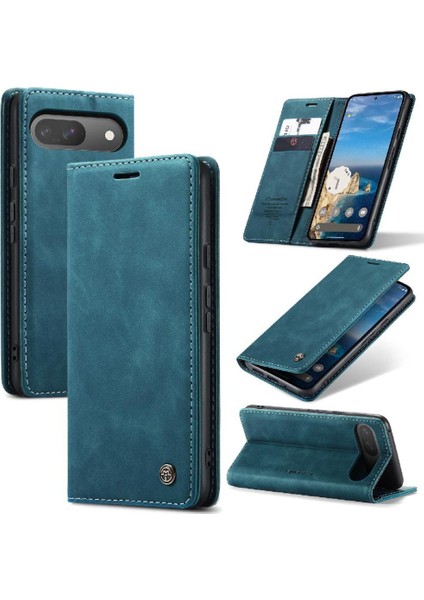 Google Piksel 9/9pro Flip Folio Kitap Için Flip Case Vintage Pu Deri Kılıf (Yurt Dışından)