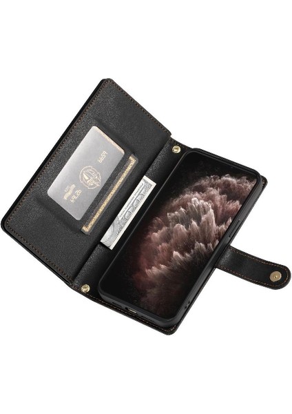 IPhone 11 Için Flip Case Pro Max Iş Crossbody Kayış Standı Cüzdan (Yurt Dışından)