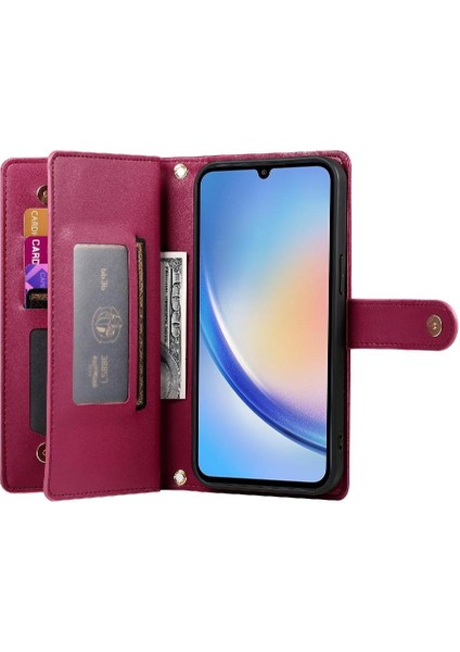 Samsung Galaxy A34 5g Için Flip Case Standı Iş Çok Fonksiyonlu Cüzdan (Yurt Dışından) indirimleri