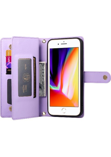 IPhone 6 Için Flip Case Artı Crossbody Kayış Iş Standı Cüzdan (Yurt Dışından)