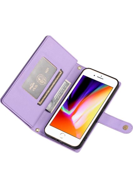 IPhone 6 Için Flip Case Artı Crossbody Kayış Iş Standı Cüzdan (Yurt Dışından)