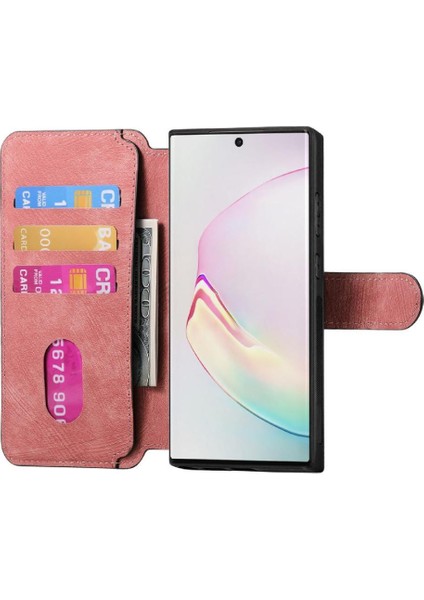 Samsung Galaxy Not 10 Için Flip Case Retro Mıknatıs Koruyucu Malzeme Kartı (Yurt Dışından)