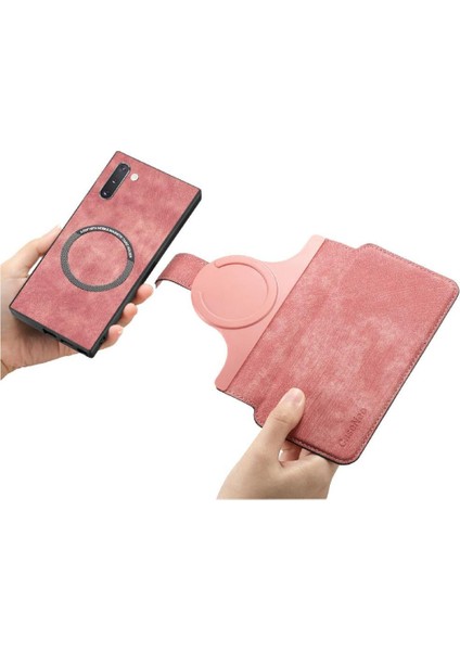 Samsung Galaxy Not 10 Için Flip Case Retro Mıknatıs Koruyucu Malzeme Kartı (Yurt Dışından)