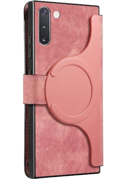 Samsung Galaxy Not 10 Için Flip Case Retro Mıknatıs Koruyucu Malzeme Kartı (Yurt Dışından)