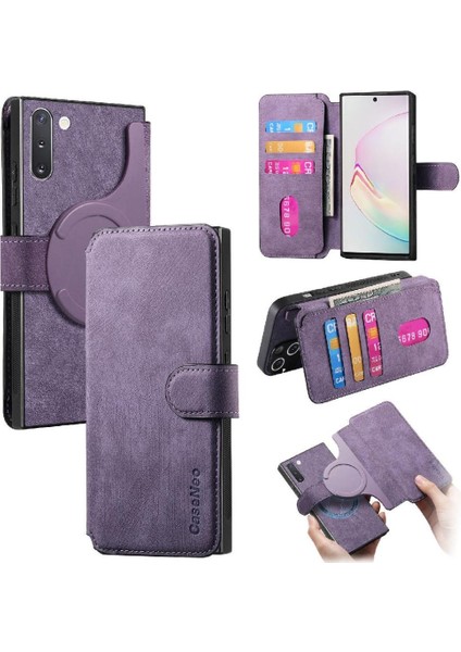Samsung Galaxy Not 10 Için Flip Case Retro Mıknatıs Koruyucu Malzeme Kartı (Yurt Dışından)