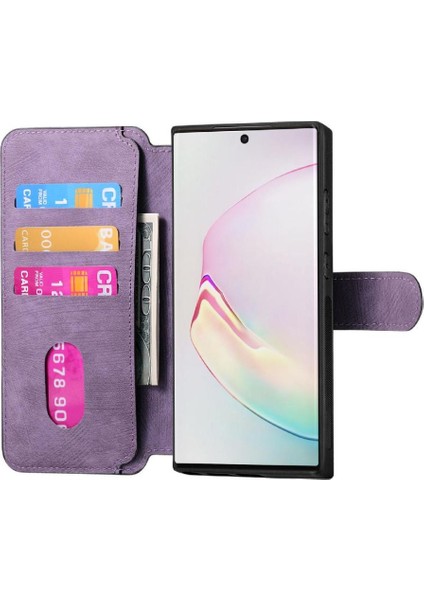 Samsung Galaxy Not 10 Için Flip Case Retro Mıknatıs Koruyucu Malzeme Kartı (Yurt Dışından)