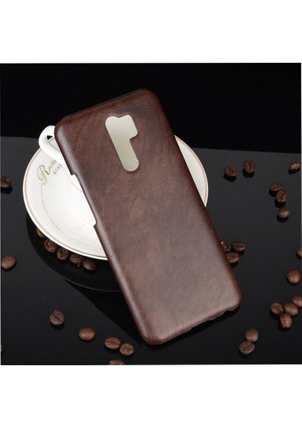 Xiaomi Redmi 9 Retro Lychee Desen Uyumluluk Için Retro Kılıf Kapak (Yurt Dışından)