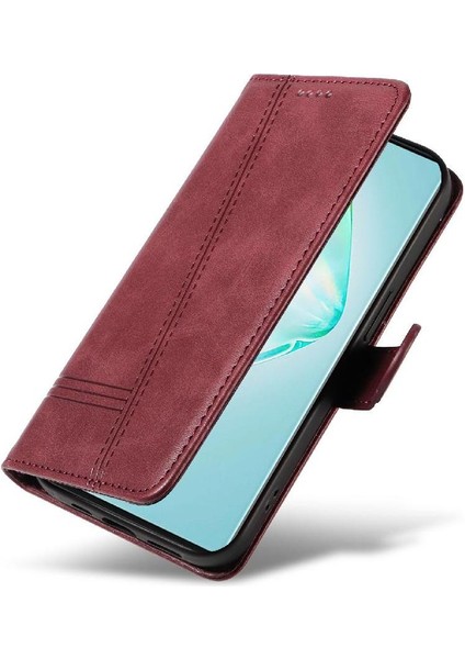 Samsung Galaxy S10 Lite Cüzdan Telefon Kılıfı Için Filp Durumda Preslenmiş Pu Deri (Yurt Dışından)