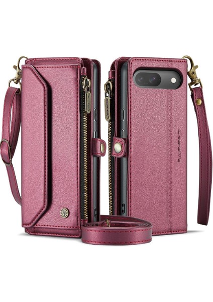 Kadınlar Için Crossbody Durumda Google Piksel 9 Cüzdan Durumda Fermuar Faturaları Yuvası (Yurt Dışından)