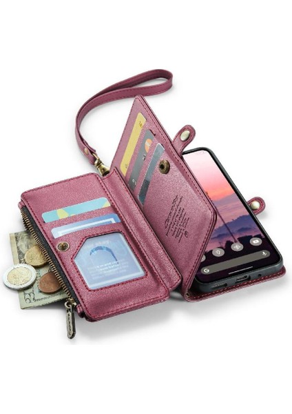 Kadınlar Için Crossbody Durumda Google Piksel 9 Cüzdan Durumda Fermuar Faturaları Yuvası (Yurt Dışından) fırsatları