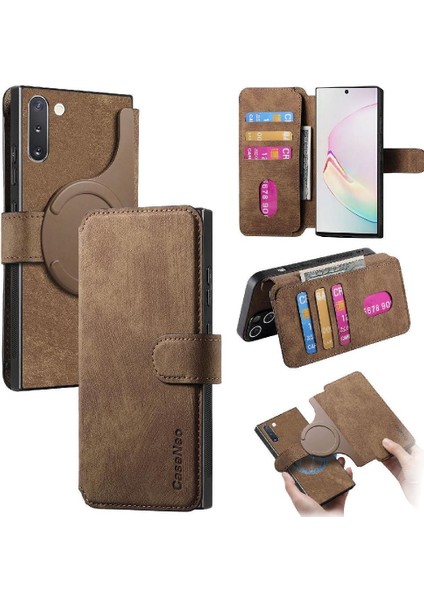 Samsung Galaxy Not 10 Için Flip Case Retro Mıknatıs Koruyucu Malzeme Kartı (Yurt Dışından)