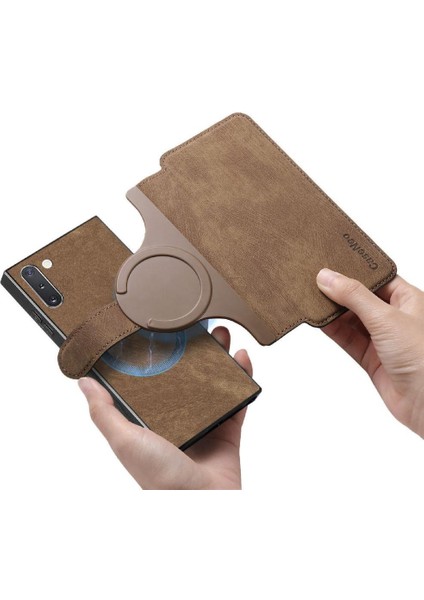Samsung Galaxy Not 10 Için Flip Case Retro Mıknatıs Koruyucu Malzeme Kartı (Yurt Dışından)