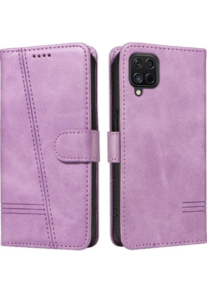 Samsung Galaxy M22 Için Filp DURUMDA/F22 Cüzdan Telefon Kılıfı Ayrılabilir Siyah Pu (Yurt Dışından)