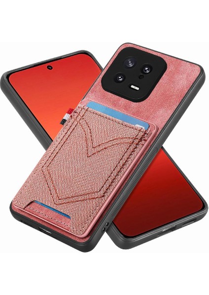 Xiaomi 13 Için Crad Yuvası Kot Cep Tasarım Manyetik Araç Montaj (Yurt Dışından)