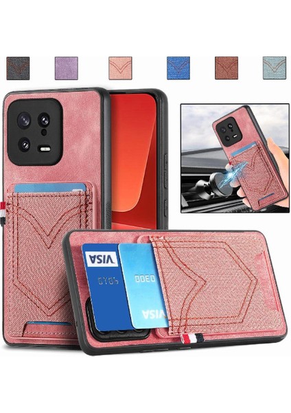 Xiaomi 13 Için Crad Yuvası Kot Cep Tasarım Manyetik Araç Montaj (Yurt Dışından) modelleri