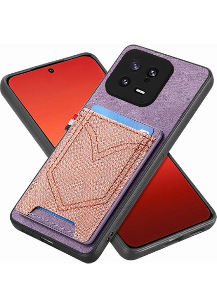 Xiaomi 13 Için Crad Yuvası Kot Cep Tasarım Manyetik Araç Montaj (Yurt Dışından) modelleri