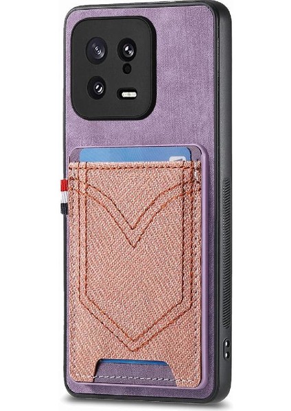 Xiaomi 13 Için Crad Yuvası Kot Cep Tasarım Manyetik Araç Montaj (Yurt Dışından) fırsatları