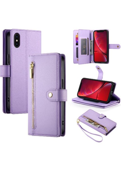 IPhone X/xs Cüzdan Çok Fonksiyonlu Iş Crossbody Kayış Için Flip Case (Yurt Dışından)