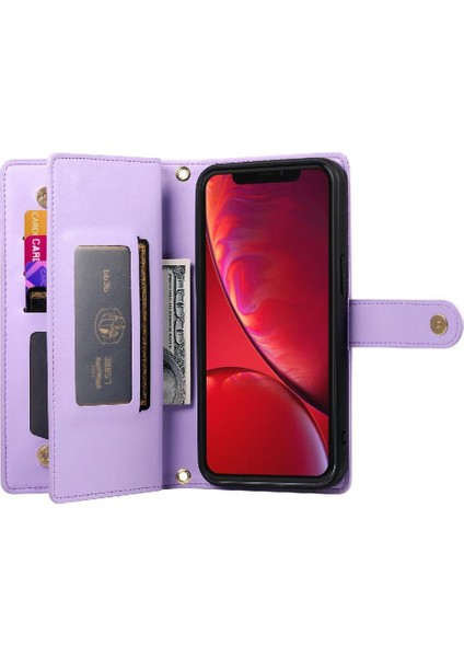 IPhone X/xs Cüzdan Çok Fonksiyonlu Iş Crossbody Kayış Için Flip Case (Yurt Dışından)