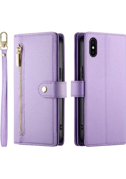 IPhone X/xs Cüzdan Çok Fonksiyonlu Iş Crossbody Kayış Için Flip Case (Yurt Dışından)