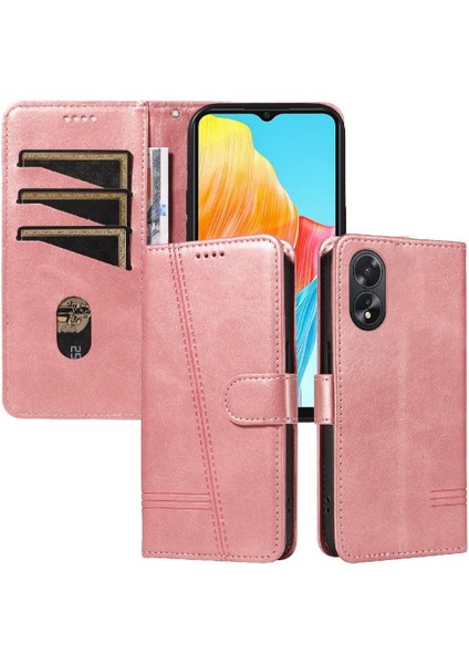 Oppo A38 4G/A18 4g Preslenmiş Pu Deri Cüzdan Telefon Kılıfı Için Filp Durumda (Yurt Dışından)