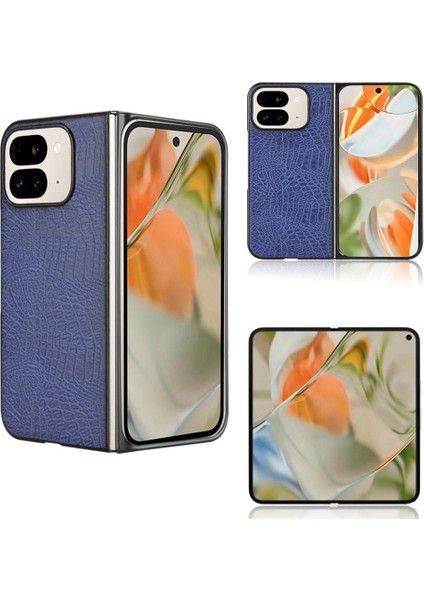 Google Piksel 9 Pro Fold Klasik Timsah Moda Için Şık Klasik Kılıf (Yurt Dışından)