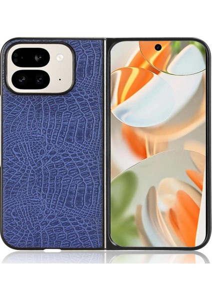 Google Piksel 9 Pro Fold Klasik Timsah Moda Için Şık Klasik Kılıf (Yurt Dışından)