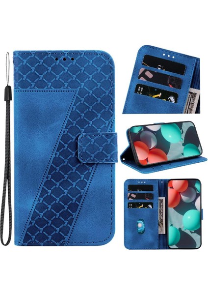 Onur X6B Cüzdan Flip Folio Kapak Için Telefon Kılıfı Kabartmalı Desen Pu Kart (Yurt Dışından)