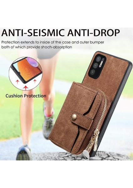 Xaicase Poco M3 Pro Fermuar Kapatma 7 Kart Yuvaları Premium Deri Için Kılıf (Yurt Dışından)