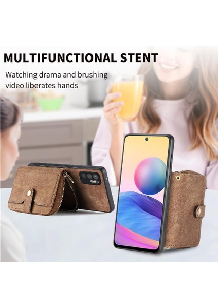 Xaicase Poco M3 Pro Fermuar Kapatma 7 Kart Yuvaları Premium Deri Için Kılıf (Yurt Dışından)