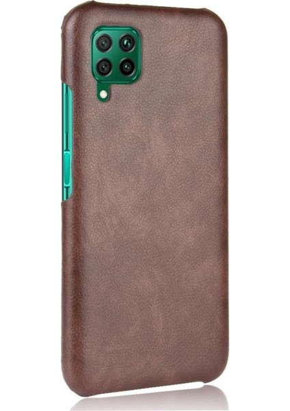 Huawei P40 Lite Koruyucu Kapak Için Retro Kılıf Uyumluluk Lychee Anti (Yurt Dışından)