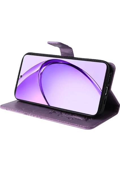 Kart Yuvası Standı Flip Kickstand ile Oppo A3 Pro 5g Pu Deri Için Kılıf (Yurt Dışından)