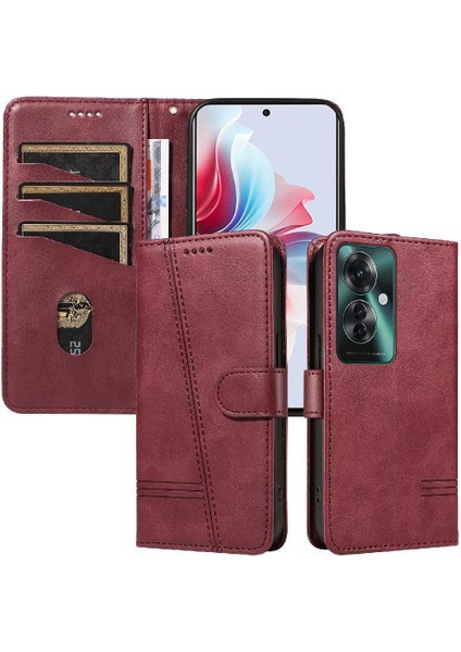 Oppo Filp 11F 5g Için Filp Durumda Ayrılabilir Siyah Bilezik Cüzdan Telefon Kılıfı (Yurt Dışından)