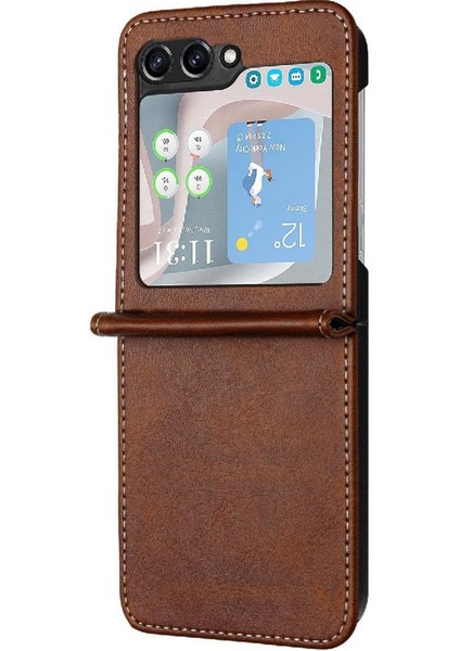 Samsung Galaxy Z Flip 6 5g Için Flip Case Kart Yuvası ile Pu Deri ile (Yurt Dışından)