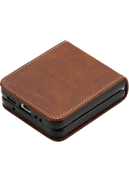 Samsung Galaxy Z Flip 6 5g Için Flip Case Kart Yuvası ile Pu Deri ile (Yurt Dışından)