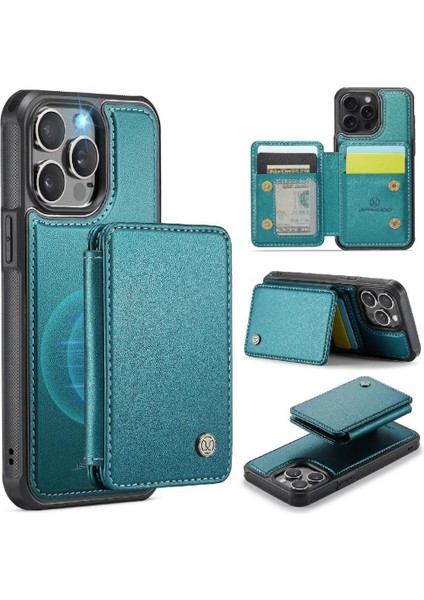 IPhone 15 Için Kılıf Pro Manyetik Standı Fonksiyonu Rfıd Engelleme 2 In 1 (Yurt Dışından)