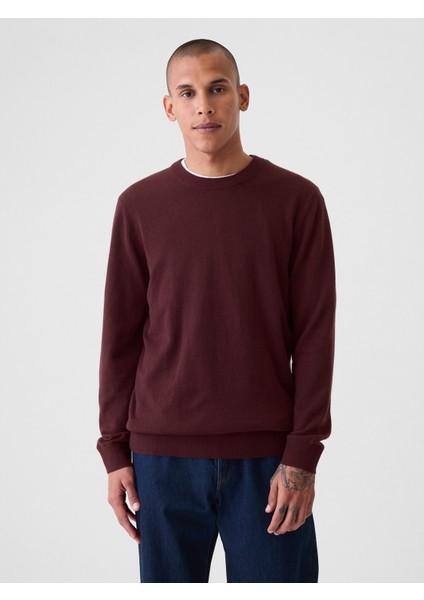 Erkek Bordo Cashsoft Kazak