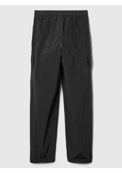 Kadın Siyah Gapfit Crinkle Paraşüt Pantolon