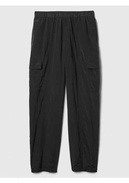 Kadın Siyah Gapfit Crinkle Paraşüt Pantolon