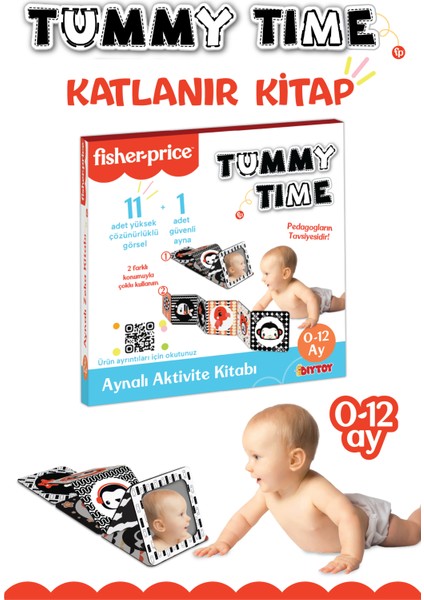 Diytoy Tummy Time Aynalı Aktivite Kitabı