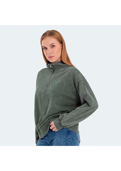 VIEWER Kadın Oversize Sweatshirt Haki indirimleri