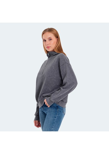VIEWER Kadın Oversize Sweatshirt Koyu Gri modelleri