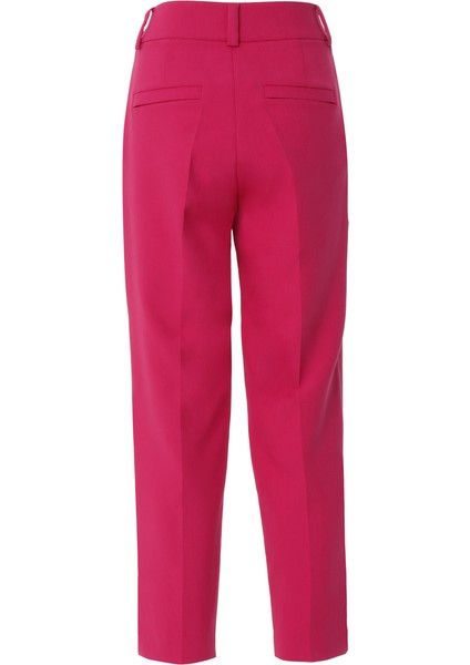 Pembe Yüksek Bel Havuç Paça Bol Pantolon