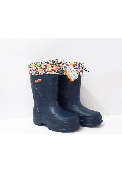Çocuk Kaydırmaz Tabanlı,iç Astarı Termal Kumaş Yağmur Çizmesi ''1 Beden Büyük Alınız!'' modelleri