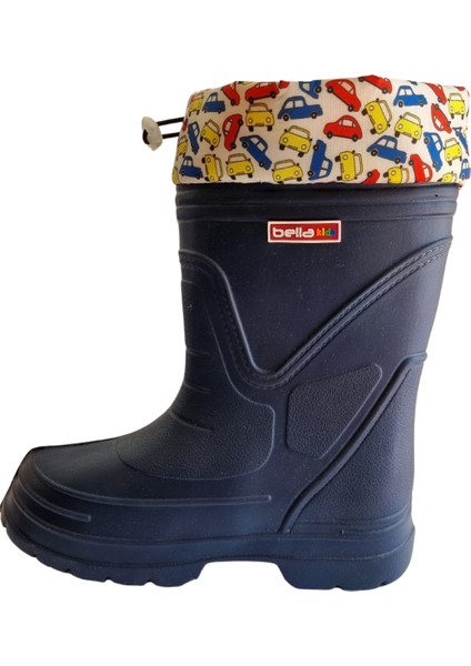 Çocuk Kaydırmaz Tabanlı,iç Astarı Termal Kumaş Yağmur Çizmesi ''1 Beden Büyük Alınız!'' fırsatları