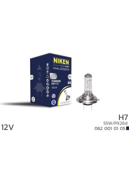 12V H7 55W Halojen Ampul PX26D